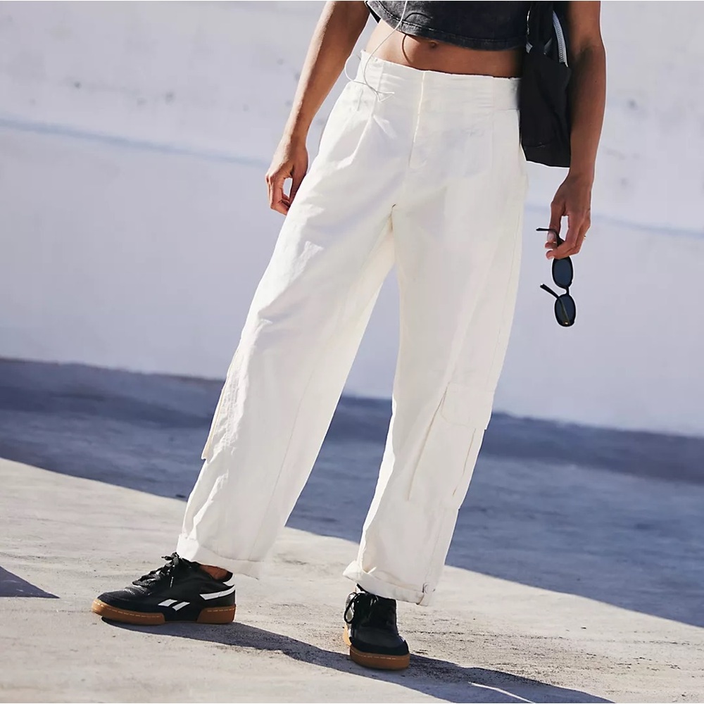 Free People White Cargos